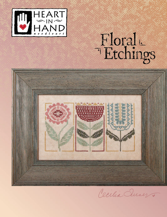 Heart in Hand Floral Etchings
