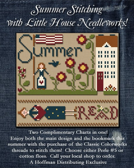 Summer Stitching -Pearl #5 Thread pack(with free graph) By Little House Needleworks