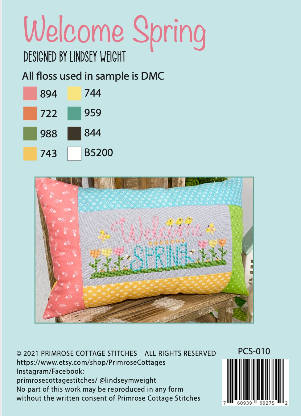 Primrose Cottage Stitches Welcome Spring PCS-010