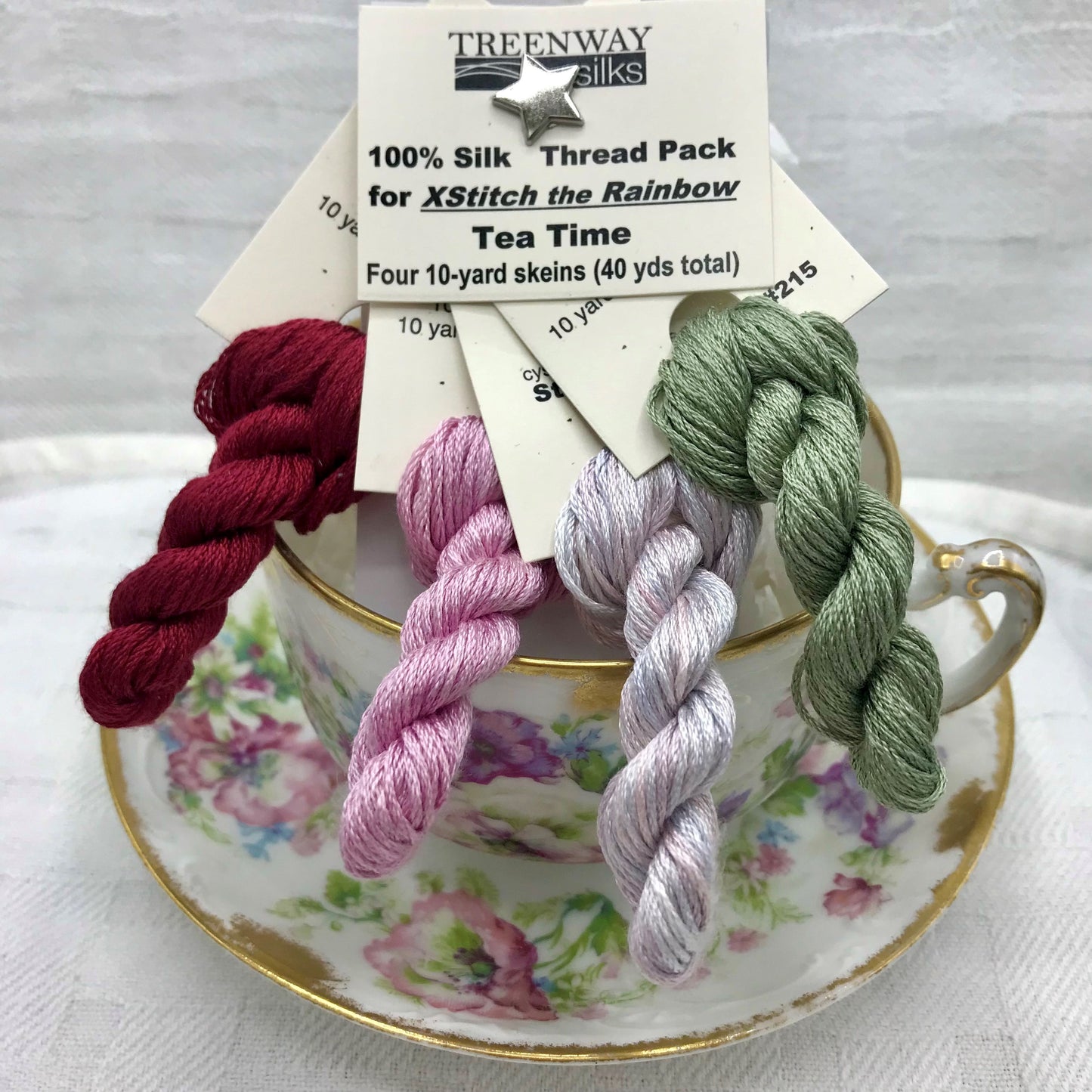 X Stitch the Rainbow -Tea Time Treenway Silk Pack