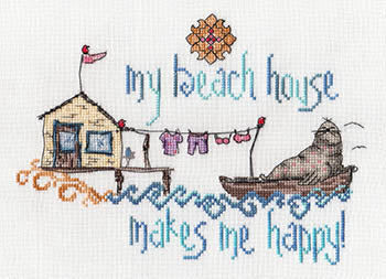 My beach house makes me happy by MarNic Designs