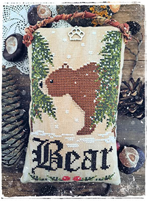 Bear by Fairy Wool in the Woods
