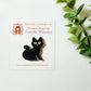 Remember November, Inc - Cat Needle Minder, Wooden Magnetic Needle Minder, Halloween