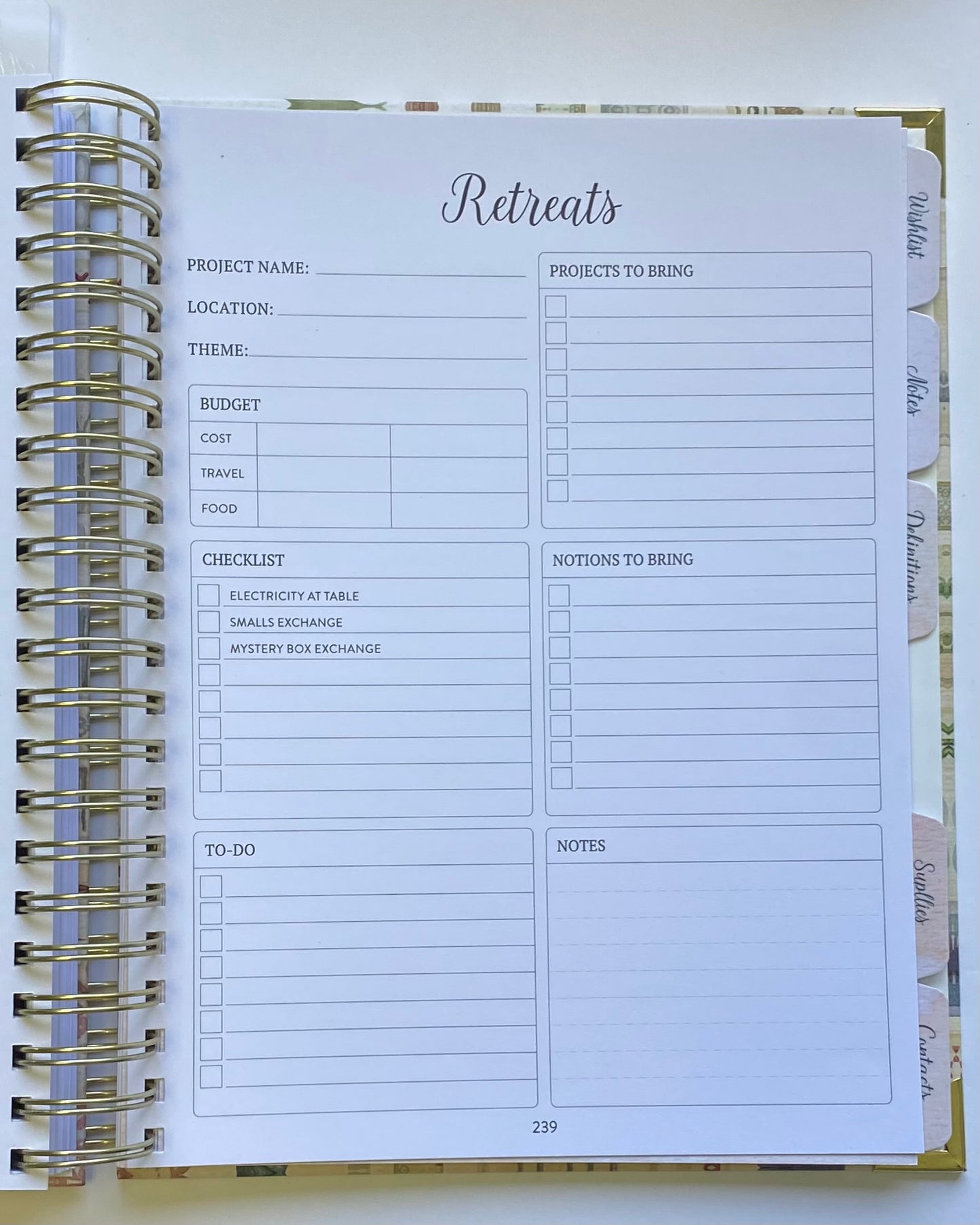 Planner for The Cross Stitcher's Soul