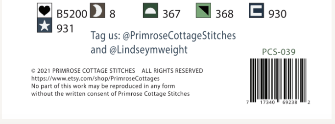 Primrose Cottage Stitches January Nine Patch PCS-039