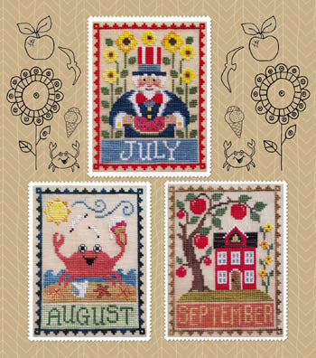 Monthly Trio: July, August and September by Waxing Moon Designs