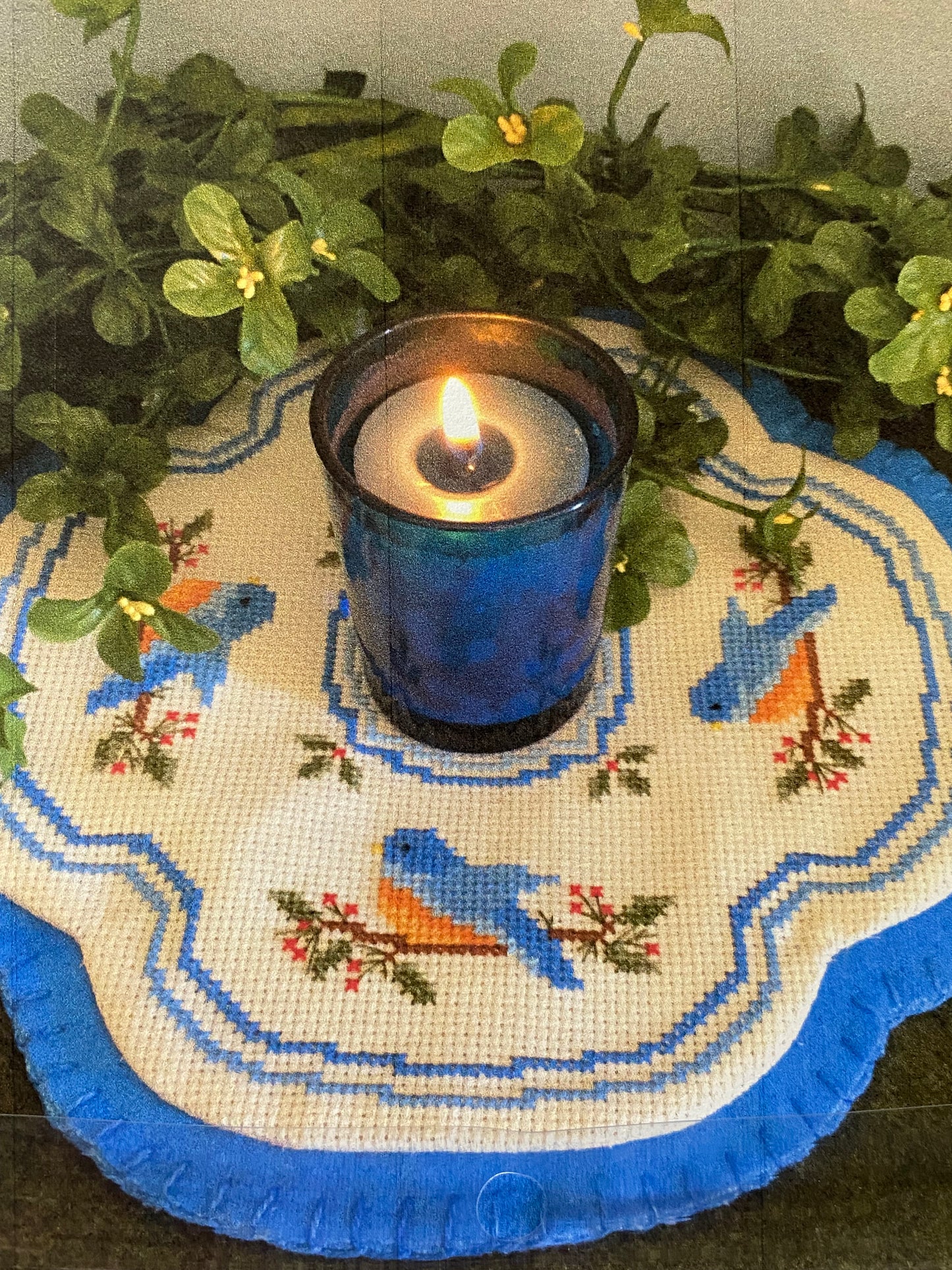 Little Candle Mat- Bluebirds by Prairie Grove Peddler