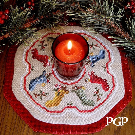 Little Candle Mat- Stockings by Prairie Grove Peddler